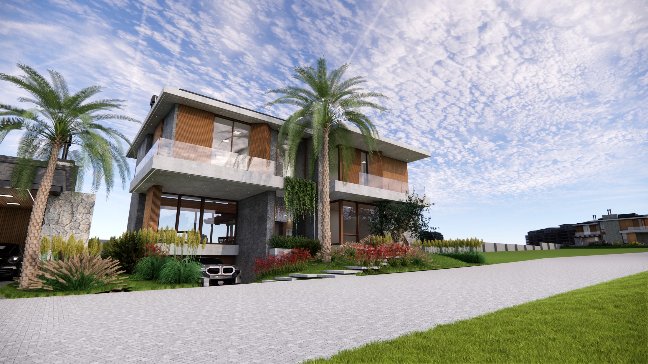 Zenitte Haus com fachada contemporânea, piscina e área externa